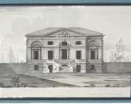 Quarenghi Giacomo Villa of Lord Whitworth in Tsarskoye Selo. Facade with the Staircase and Terrace - Hermitage